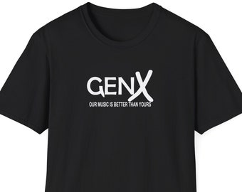 T-shirt doux unisexe génération X, t-shirt musique génération X, chemise génération X, chemise musique meilleure génération X, t-shirt musique des années 80,