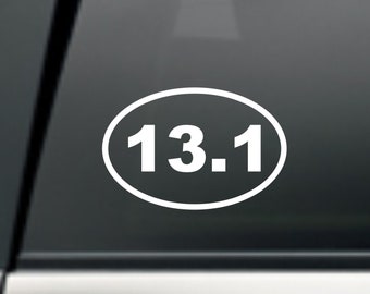 13.1 Half Marathon Decal Sticker Run Runner 2.5/" *NEW