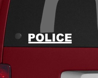 Police vinyl decal, Police sticker, Police vinyl outdoor decal, Police decal, Police car decal, Law Enforcement decal, Police vehicle decal