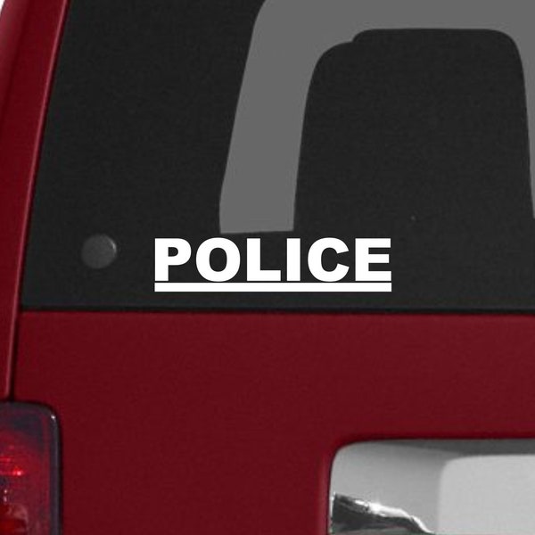Police vinyl decal, Police sticker, Police vinyl outdoor decal, Police decal, Police car decal, Law Enforcement decal, Police vehicle decal