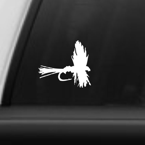 Fly decal for anglers, Fly fishermen decal, Fly sticker, Trout fish decal, Fly fishing sticker, River decal, Trout fishing, Free Shipping!!