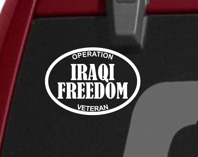 Iraqi Freedom decal, Iraqi Freedom campaign vinyl decal, Iraq I served sticker, Iraq decal, Iraqi freedom sticker, I served Iraqi freedom