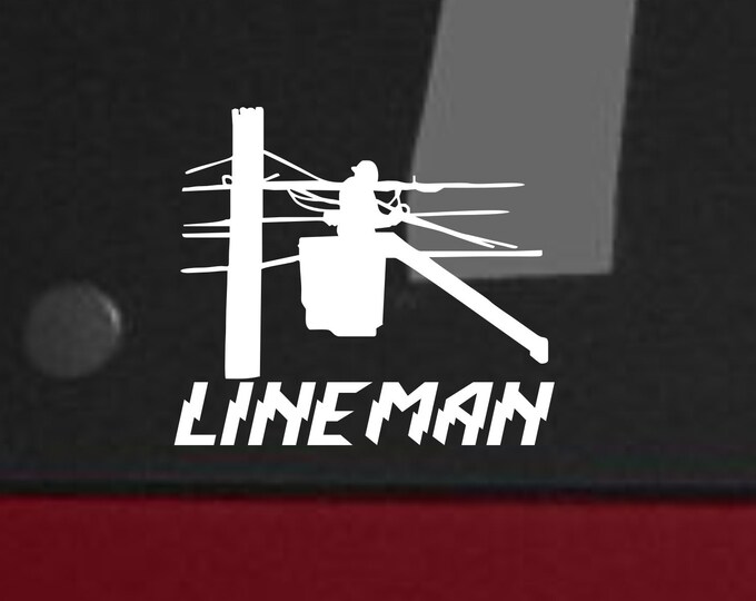 Lineman vinyl decal, Lineman vinyl sticker, lineman decal, lineman sticker, Line life decal, line life sticker, Lineman car decals, lineman