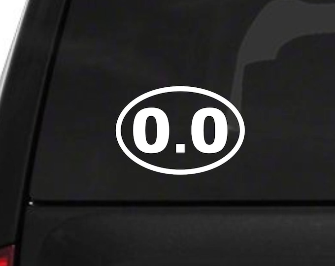 0.0 miles decal, mileage decal, runner's decal, 0.0 miles sticker, 0.0 marathon decal, 0.0 sticker, 0.0 miles runner, zero miles decal