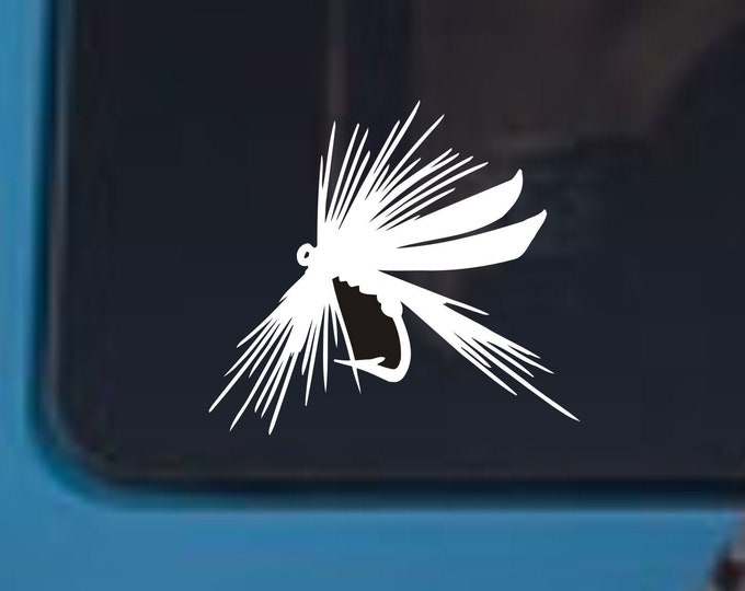 Fly vinyl decal, Fly fishing decal, fly fishing vinyl sticker, fly fishing sticker, fly fishing window decal, fly fishing, fly decal, fly