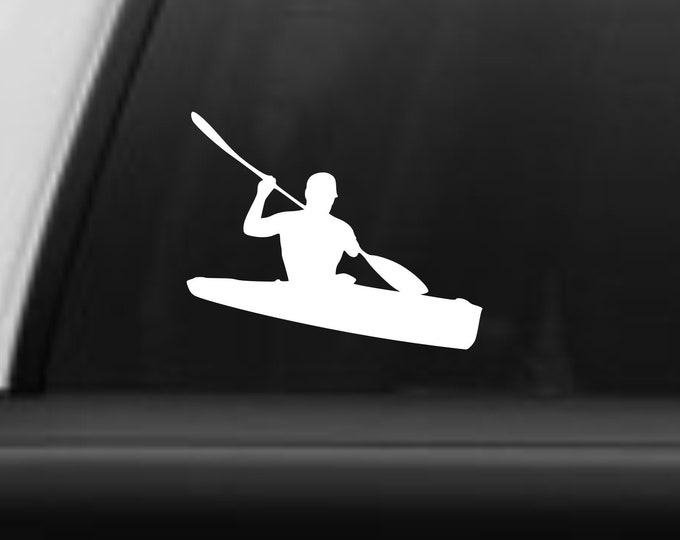 Kayak decal, Kayak sticker, Vinyl kayak decal, paddlesports decal, kayaking decal, kayaking sticker, kayak canoe decal, kayaker decal