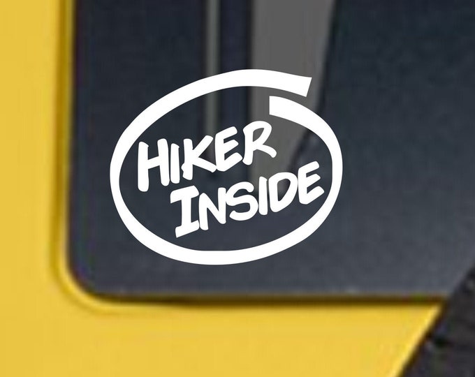 Hiker Inside vinyl decal, Appalachian Trail decal, Hiker Inside, Hiker Inside sticker, Hiker decal, Hiker sticker, Hiking decal