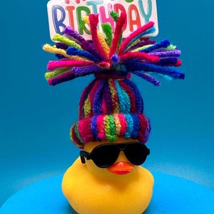 Happy Birthday duckie, duck it, get ducked, got ducked, birthday duck, rubber ducks, ducks, car accessories, car ornament, cruising ducks