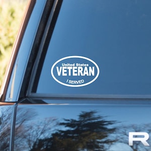 US veteran decal, Veteran decal, Veteran sticker, US veteran vinyl decal, US veteran vinyl sticker, Veteran car decal, Free Shipping!