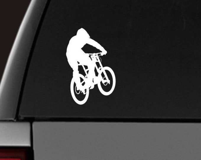 Mountain Bike vinyl decal, Mountain Bike sticker, Biking decal, Biking sticker, bike decal, bike vinyl sticker, mountain bike