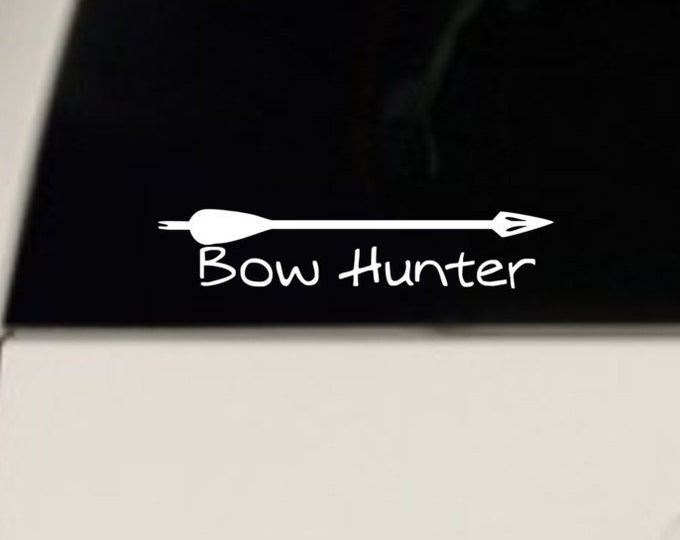 Bowhunter decal, Bowhunter sticker, Bowhunter vinyl car decal, Arrow decal, Arrow sticker, Bowhunting decal, Bow hunting sticker, bow decal