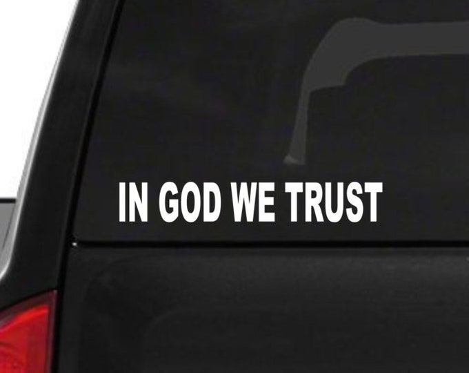 In God We Trust vinyl decal, In God We Trust sticker, In God We Trust, In GOD We Trust car decal, Police car decal,