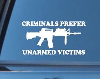 ARMED & DANGEROUS Vinyl Sticker Car Truck Decal 2A Right Firearm Gun Rifle Carry