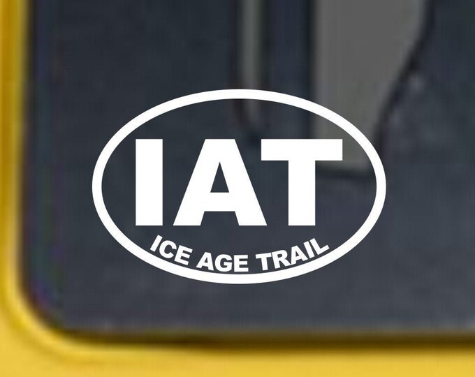 Ice Age Trail vinyl decal, Ice Age Trail, Ice Age Trail sticker, ice age trail vinyl sticker, Wisconsin hiking trail, ice age hiking trail