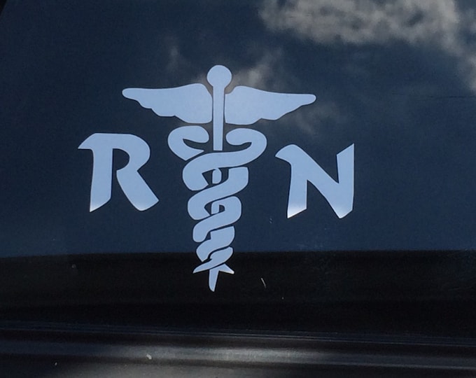 RN Nurse vinyl decal, Registered Nurse logo, Healthcare Professional decal, RN sticker,