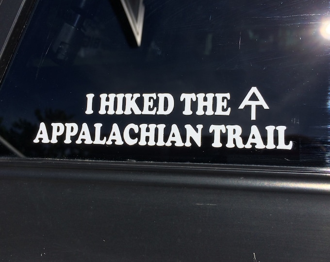 Decal- I Hiked The Appalachian Trail decal, AT logo decal, App Trail sticker, Hiker decal, AT Sticker, Maine to Georgia Decal, Trail Decal