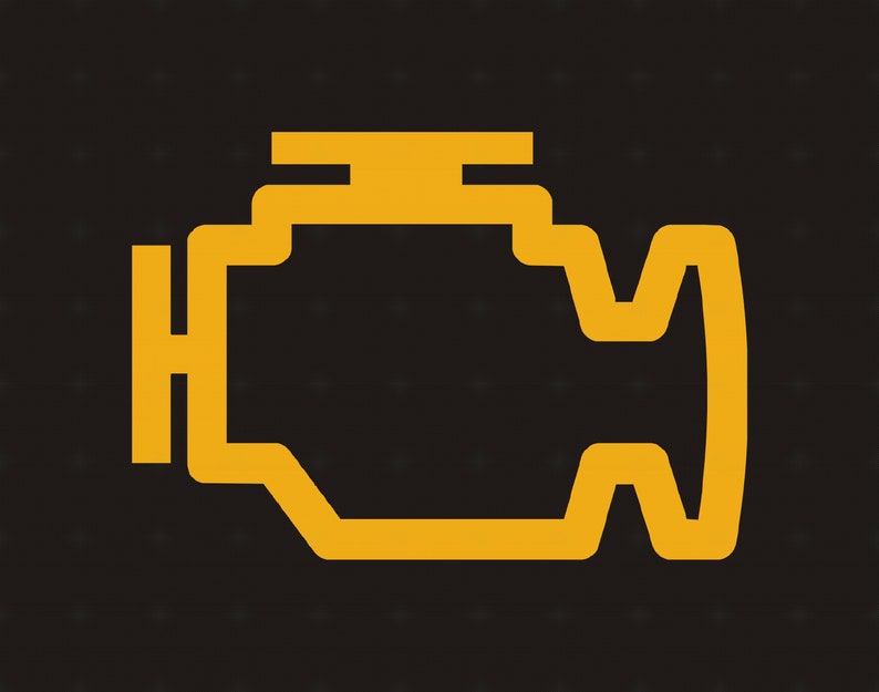 Translucent Check Engine Light Sticker Check Engine Light Vinyl Decal, Funny Car Sticker (set of 2) - Etsy