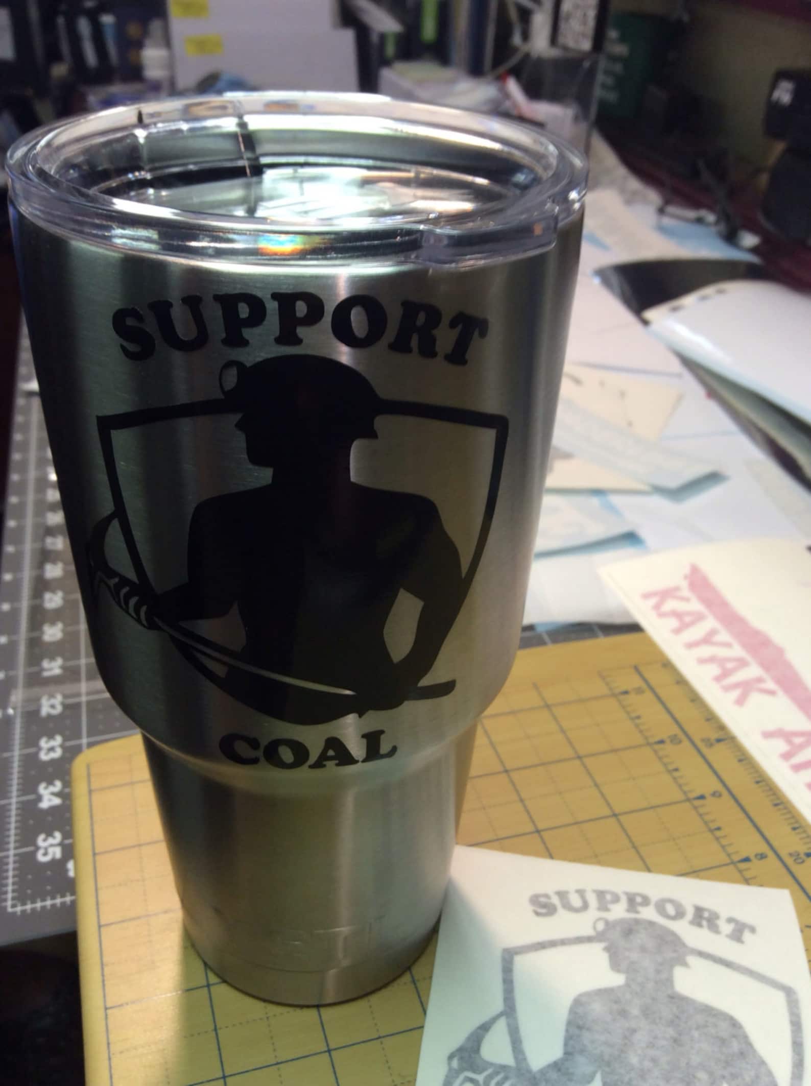 Vinyl Decal, Support Coal Decal, Support Coal Sticker, Coal Miner Decal ...