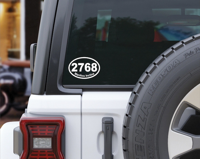 Manitou Incline decal, 2768 Steps Incline vinyl decal, Incline 2768 sticker, 2768 vinyl decal, Manitou Incline sticker, Hiking Manitou