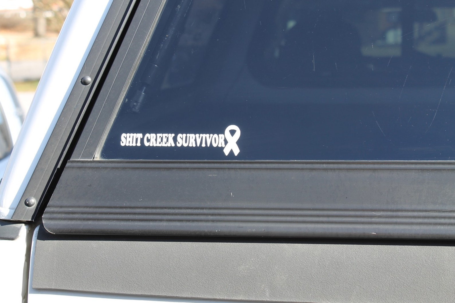 Sh*t Creek Survivor Vinyl Decal - Funny Canoe Kayak Outdoor Decal