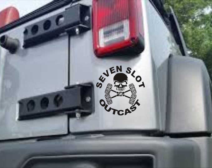 Seven Slot Outcast vinyl decal, Seven Slot Outcast decal