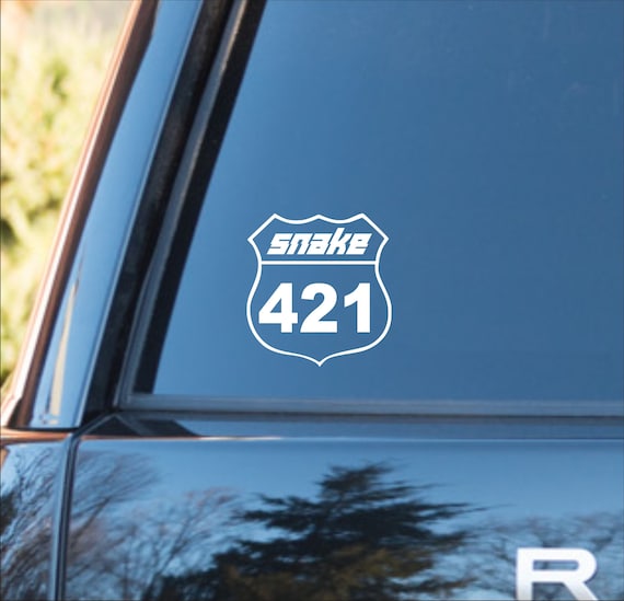 421 Snake Decal, 421 Snake Sticker, Highway 421 Decal, Motorcycle