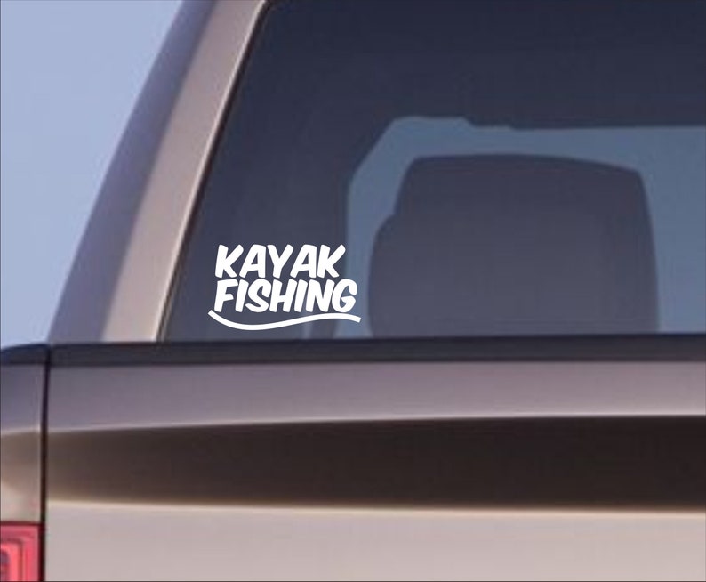 Kayak Fishing Decal Kayak Fishing Sticker Kayak Fishing Etsy