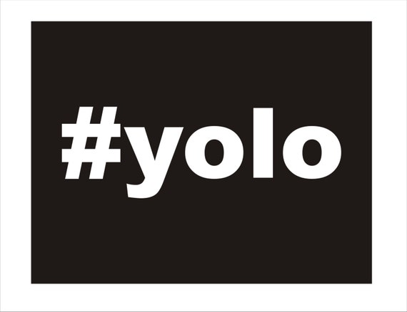 Yolo Decal, You Only Live Once Decal, Yolo Sticker, Hashtag Yolo Sticker,  Yolo Vinyl Decal, You Only Live Once, Yolo Vinyl Sticker, Yolo - Etsy