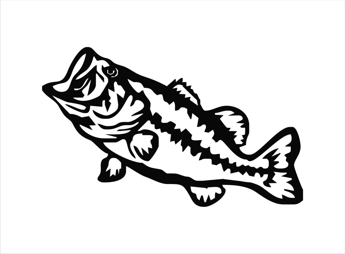bass fish silhouette bass fish silhouette