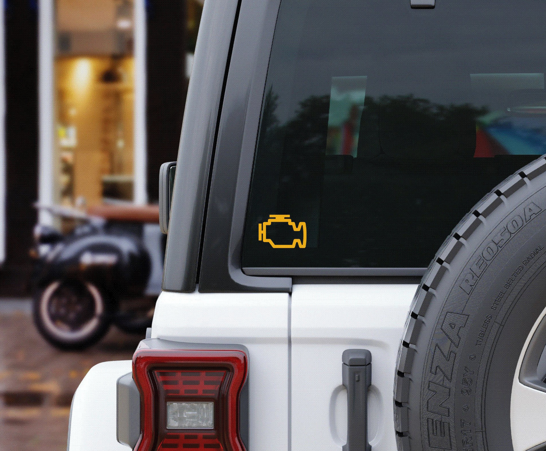 Check Engine Light Vinyl Decal, Funny Car Sticker (set of 2) - Etsy
