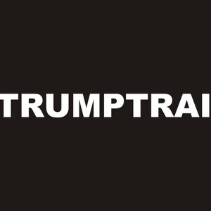 May include: White text on a black background with the hashtag #TRUMPTTRAIN.