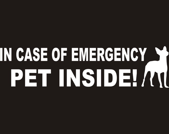 Custom "PET Inside" emergency decal, save my pet sticker, save my pets sticker, in case of emergency save my pet, home pet rescue decal