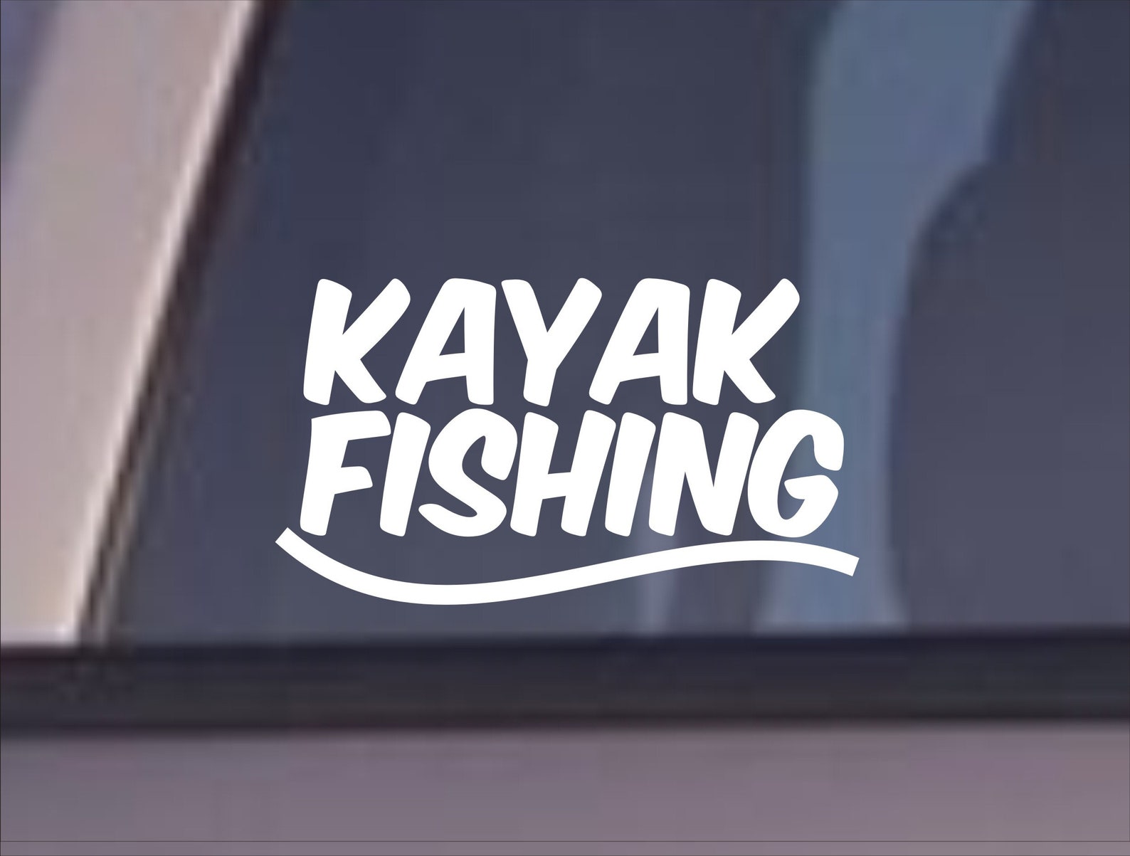 Kayak Fishing Decal Kayak Fishing Sticker Kayak Fishing Etsy