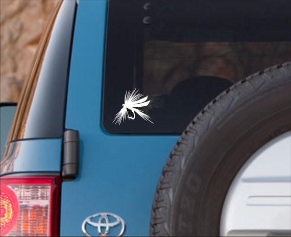 Fly Vinyl Decal, Fly Fishing Decal, Fly Fishing Vinyl Sticker, Fly