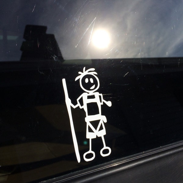 Popular "Hiker" stick figure vinyl decal, Hiker Sticker, Vinyl Backpacker Decal, Hiker Trash Decal, Stick Hiker Decal, Stick Figure Hiker