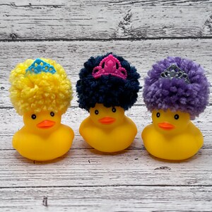 3 PomPom Duck Princesses, ducks, get ducked, rubber ducks, got ducked, duck it, cruising ducks, car accessories