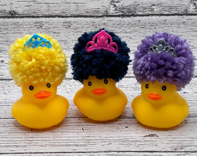 3 PomPom Duck Princesses, ducks, get ducked, rubber ducks, got ducked, duck it, cruising ducks, car accessories