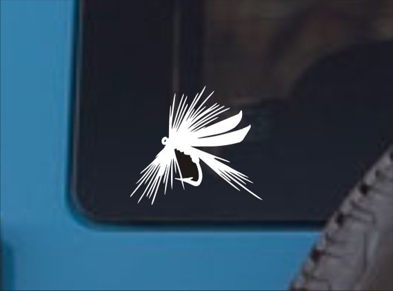 Fly Vinyl Decal, Fly Fishing Decal, Fly Fishing Vinyl Sticker, Fly