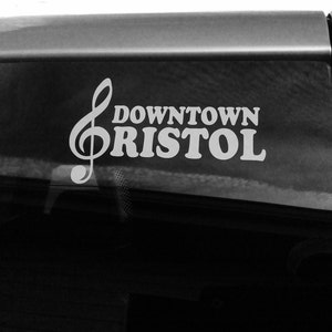 Downtown bristol decal, bristol va/tn decal, bristol va/tn sticker, bristol music decal, bristol music sticker, bristol tn decal, bristol va