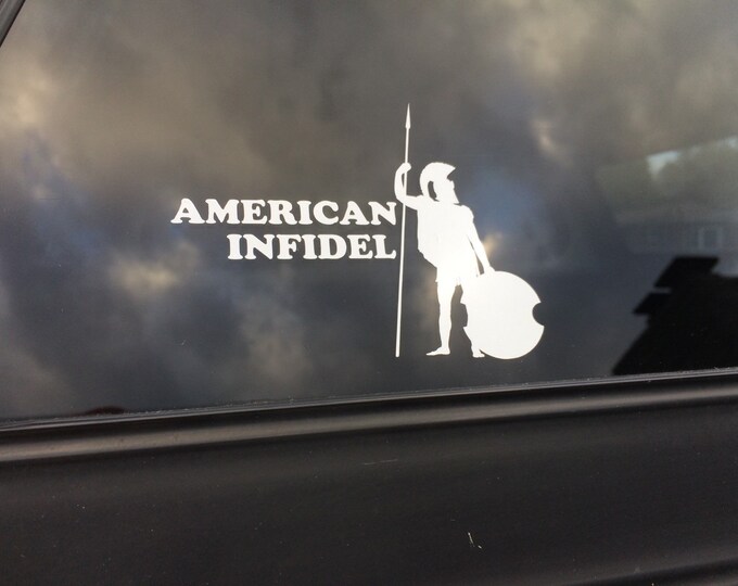 Decal "American Infidel" Show your American Pride and Spartan Spirit!