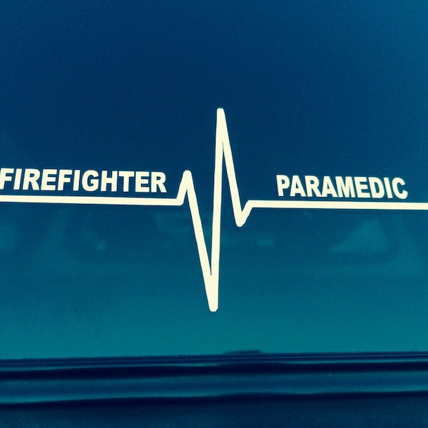 Firefighter Paramedic Vinyl Decal, Emergency Rescue decal, Paramedic sticker, Firefighter Sticker, Firefighter Paramedic Sticker