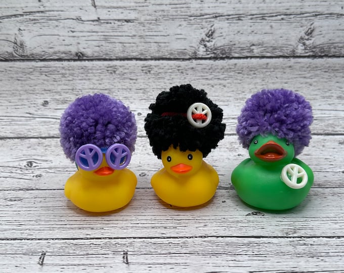 3 Peace Ducks, ducks, rubber ducks, get ducked, got ducked, duck it, duck on