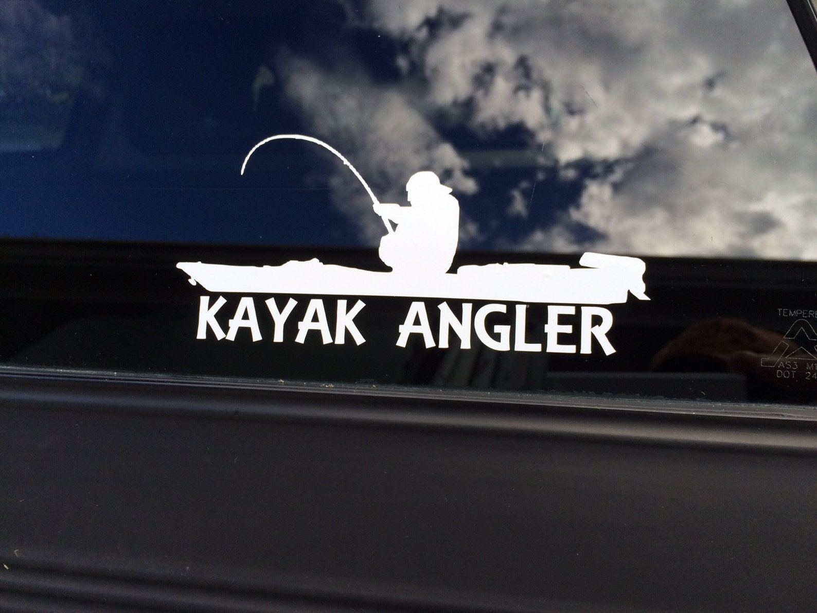 Vinyl Kayak Angler Decal Kayak Angler Sticker Kayak Etsy
