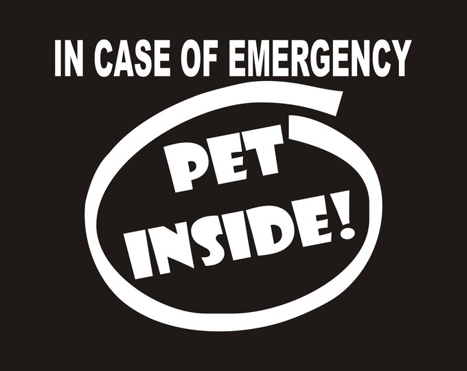 Pet emergency decals. in case of emergency save my pets, pet rescue decal, pet rescue sticker, fire emergency pet rescue, pet emergency