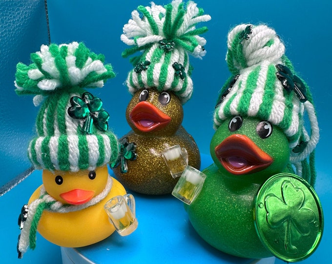 St Patty's day rubber ducks, Unique rubber ducks, custom rubber ducks, themed rubber ducks, funny rubber ducks, unique ducking ducks, ducks