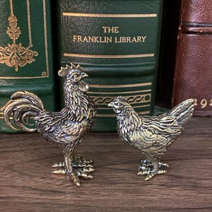 Brass Chicken | Brass Rooster | Mini Brass Animals | Mini Brass Hen | Mini Brass Chicken | Mini Brass Rooster | Mini Brass Figurines