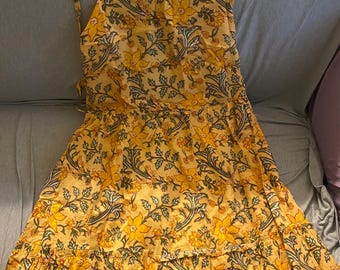 Yellow Floral ASOS Dress - Size XL - Fall Fashion