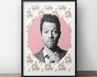 Misha Collins Supernatural Castiel Art Print Poster