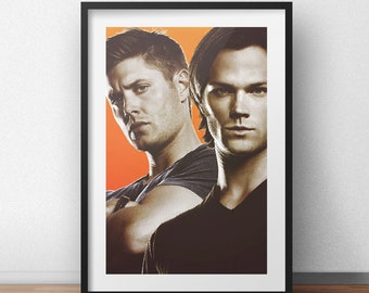 Supernatural Sam and Dean Art Print Poster