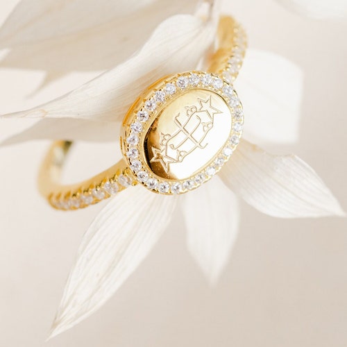 Baha'i Lotus Ring Greatest Name Ringstone Symbol Rose - Etsy